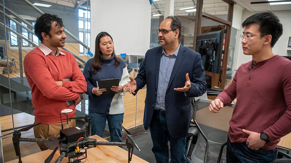 Ness Shroff in Artificial Intelligence Computer Lab